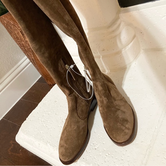 NWT Brown Tall Boots Over Knee Suede Boot 5.5 / 5 1/2 Antonio Melani Leenna - Picture 3 of 11
